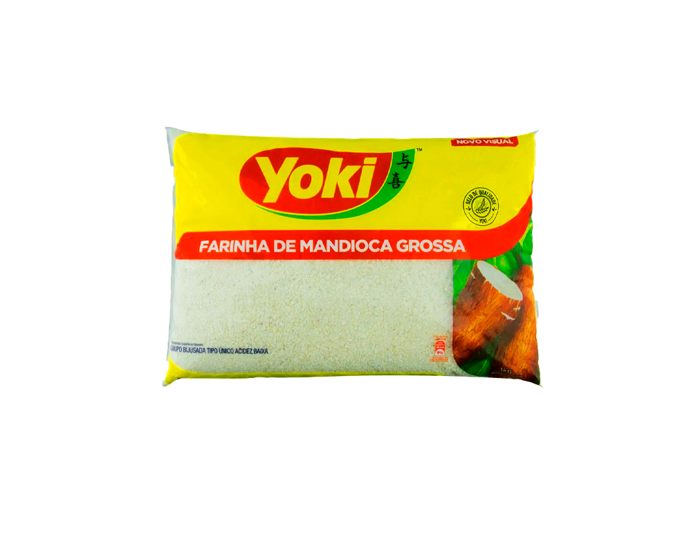 FARINHA DE MANDIOCA CRUA GROSSA YOKI 1 KG (FDO 12 PCT)